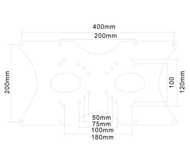 Аксесоар Neomounts by Newstar VESA Conversion Plate - VESA 75/100 - 200x100, 200x200, 400x200