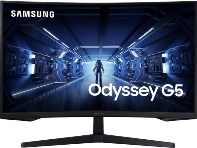 Монитор Samsung C27G55TQ, 27" Odyssey GAMING, Curved 1000R, VA QLED, 144 Hz, 1 ms MPRT, 2560x1440, 300 cd/m2, 2500:1 Contrast, FreeSync Premium, HDR10, Eye Saver Mode, Flicker Free, Game Mode, Display Port 1.2, HDMI 2.0, Headphone Jack,  178°/178°, B