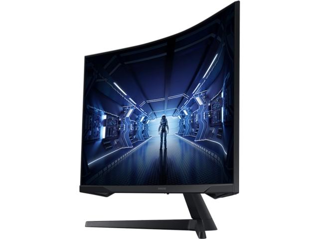 Монитор Samsung C27G55TQ, 27" Odyssey GAMING, Curved 1000R, VA QLED, 144 Hz, 1 ms MPRT, 2560x1440, 300 cd/m2, 2500:1 Contrast, FreeSync Premium, HDR10, Eye Saver Mode, Flicker Free, Game Mode, Display Port 1.2, HDMI 2.0, Headphone Jack,  178°/178°, B