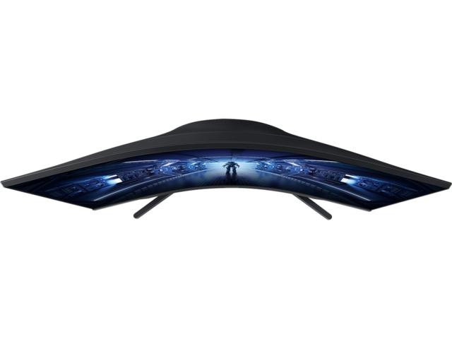 Монитор Samsung C27G55TQ, 27" Odyssey GAMING, Curved 1000R, VA QLED, 144 Hz, 1 ms MPRT, 2560x1440, 300 cd/m2, 2500:1 Contrast, FreeSync Premium, HDR10, Eye Saver Mode, Flicker Free, Game Mode, Display Port 1.2, HDMI 2.0, Headphone Jack,  178°/178°, B