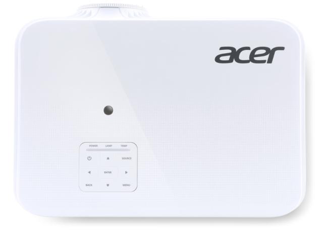 Мултимедиен проектор Acer Projector P5535, DLP, FullHD (1920x1080), 20000:1, 4500 ANSI Lumens, 3D 144Hz, VGAx2, RCA, HDMI/MHL, HDMI, Audio in, RJ45, LAN Control, Speaker 16W, Bluelight Shield, Bag, 2.71kg, White + Logitech Wireless Presenter R400