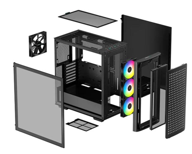 Кутия за компютър DeepCool CK560, 2x USB3.0, 1x Audio, 1xTypeC, Mini-ITX / Micro-ATX / ATX / E-ATX