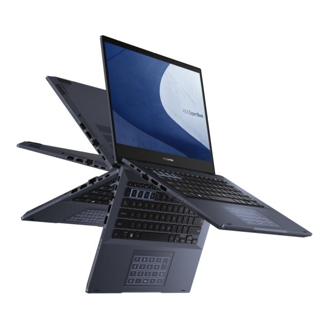 Лаптоп Asus ExpertBook B5 Flip B5402FEA-KA0189, Intel Core i5-1155G7 2.5 GHz (8M Cache, up to 4.5 GHz, 4 cores), 14"FHD (1920 x 1080)Touch 16:10, 16GB DDR4, PCIe 3.0x4  512GB SSD, Intel UHD Graphics, HDMI, 2xThunderbolt, RJ45, No OS, Illim.Kbd., Star