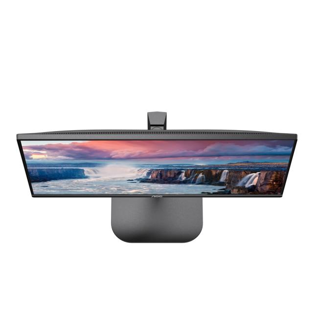 Монитор AOC 24V5C/BK, 23.8" IPS WLED, 1920x1080@75Hz, 4ms GtG, 1ms MPRT, 300cd m/2, 1000:1, DCR 20M:1, FreeSync, FlickerFree, Low Blue Light, 3Wx2, Tilt, Height Adjust, Pivot, Swivel, HDMI, DP, USB hub