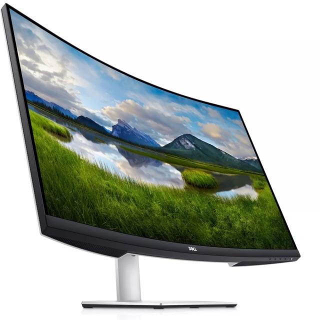 Монитор Dell S3221QSA, 32" Curved 4K AG, VA, 4ms, 3000:1, 300 cd/m2, UHD (3840x2160),  AMD Radeon FreeSync, 99% sRGB, HDMI, DP, USB 3.0 hub, Speakers 2 x 5W, ComfortView, Audio Line-out, PBP, PIP, Height Adjustable, Tilt, Black