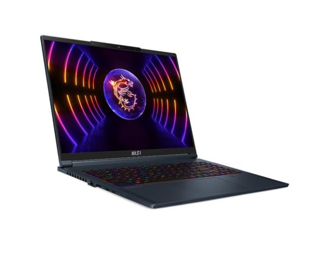 Лаптоп MSI Stealth 16 Studio A13VG, RTX 4070 GDDR6 8GB, 16" 16:10 QHD+(2560x1600), 240Hz, IPS,  (14-ядрен) Intel Core i7 13700H (14C/20T), DDR5 32GB 5200MHz (16GBx2), 1TB PCIe SSD Gen4x4, 2x M.2, IR FHD Cam, Per-Key RGB SteelSeries Kbd,  4-Cell 99.9W