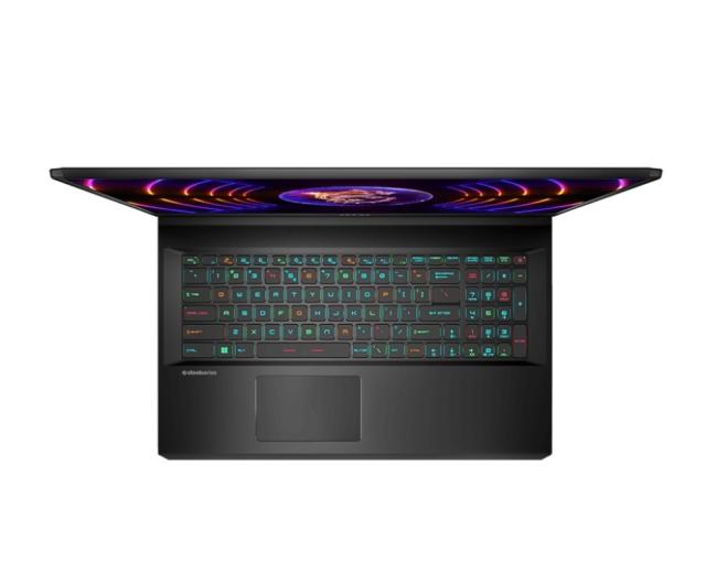 Лаптоп MSI Vector GP77 13VG, RTX 4070 GDDR6 8GB, 17.3" QHD (2560x1440), 240Hz, i7-13700H (14C/20T), DDR5 16GB 5200MHz (8GBx2), 1TB NVMe PCIe SSD Gen4x4, 2x M.2, 102 Key PER KEY KBD by SteelSeries, 2Y, Cooler Boost 5, 4-Cell 65 Whr, No OS, 2.8 kg