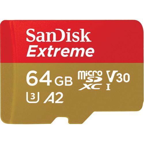 Карта памет SANDISK Extreme microSDXC, 64GB, 160MB/s, Class 10, UHS-1, SD Adapter