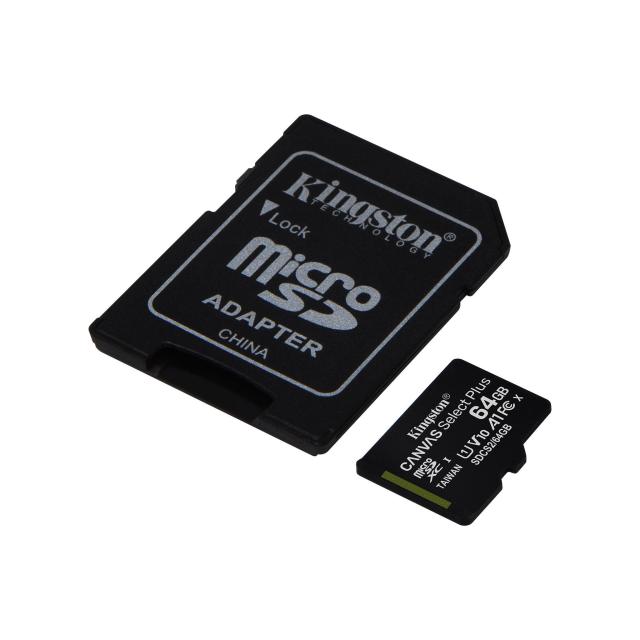 Карта памет Kingston Canvas Select Plus  microSDHC 64GB, Class 10 UHS-I