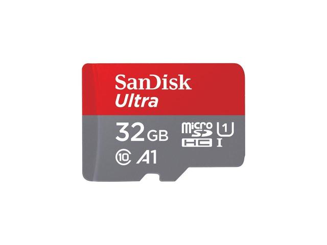 Карта памет SANDISK Ultra microSDHC, 32GB, A1, UHS-I, U1, Class 10, 120MB/s, Адаптер