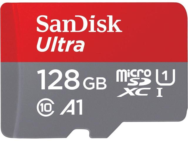 Карта памет SANDISK Ultra microSDHC, 128GB, A1, UHS-I, U1, Class 10, 120MB/s, Адаптер