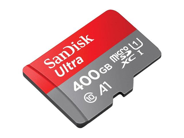 Карта памет SANDISK Ultra microSDHC, 400GB, A1, UHS-I, U1, Class 10, 120MB/s, Адаптер