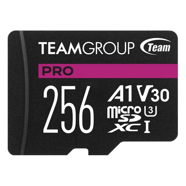 Карта памет Team Group A1 PRO microSDXC 256GB, UHS-I U3, V30, A1, SD Адаптер