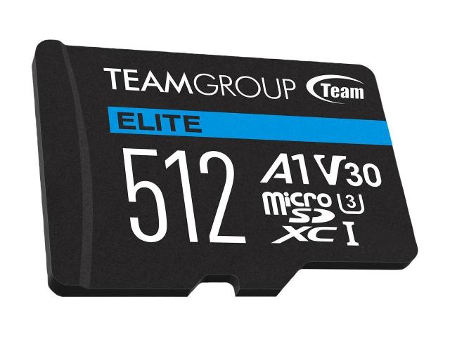 Карта памет Team Group microSDXC, 512GB, UHS-I Class 3, V30, A1, SD Адаптер