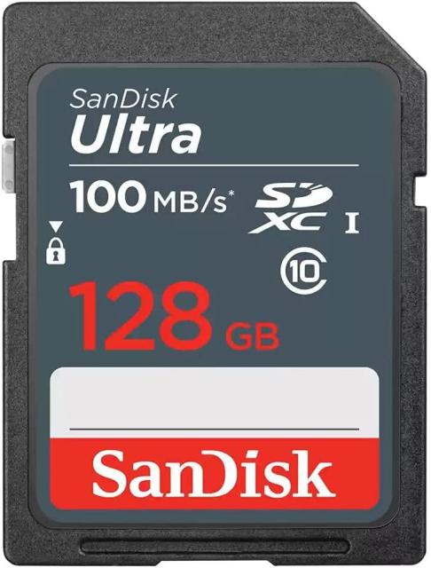 Карта памет SANDISK Ultra SDXC, 128GB, Class 10 UHS-I, 100 Mb/s