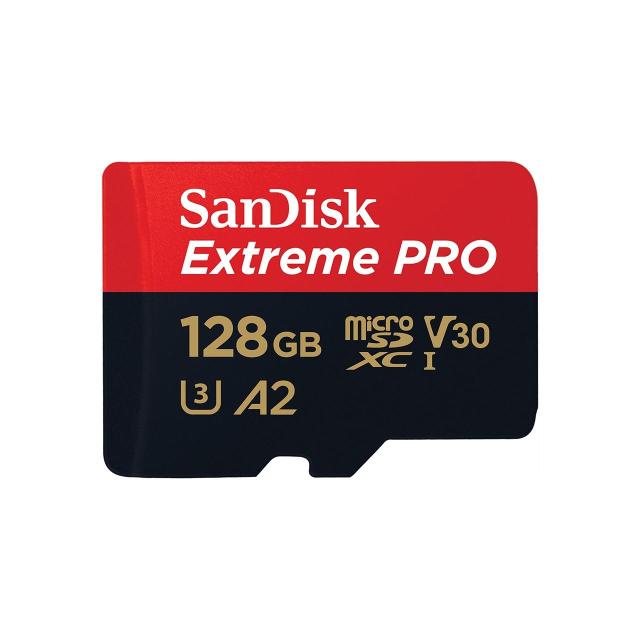 Карта памет SANDISK Extreme PRO microSDXC, 128GB, Class 10 U3, A2, V30, 90 MB/s с адаптер SD