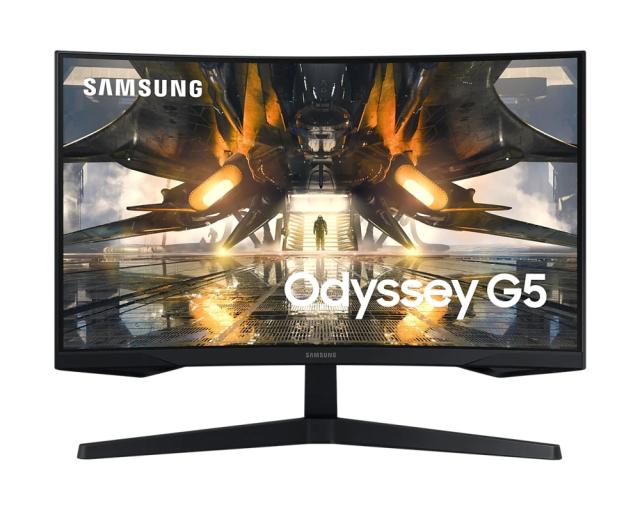 Монитор Samsung 27AG550A 27" Curved Odyssey G55A, VA, 165 Hz, 1 ms (MPRT), 300 cd/m2, 2500:1, 2560x1440, Mega DCR, AMD FreeSync Premium, Display Port, HDMI, Black