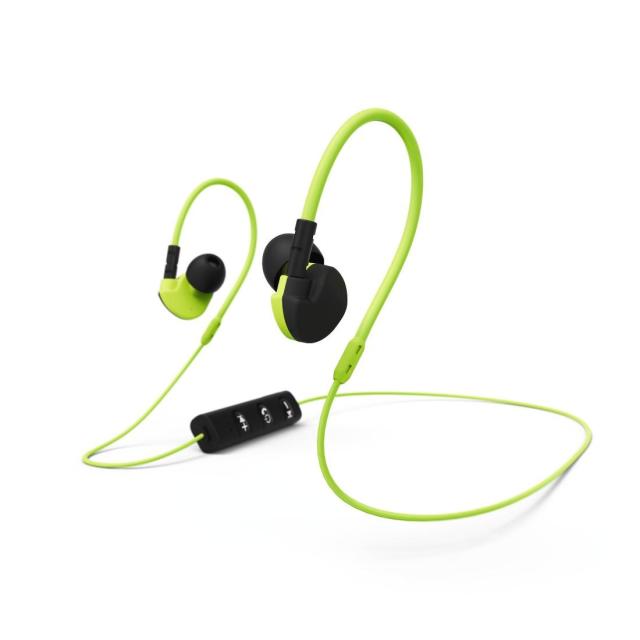 Слушалки, Hama Active BT 177095, In-Ear, Bluetooth, микрофон, тип "тапи", Черен/Жълт