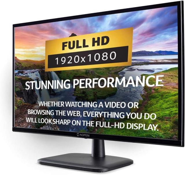 Монитор Aopen powered by Acer 24CL1Ybi, 23.8'' 16:9, IPS FHD (1920x1080) LED, 250nit, 5ms, 75Hz FreeSync, Flicker-less, 100M:1 ACM, VGA, HDMI, BluelightShield, Tilt, Vesa, Black