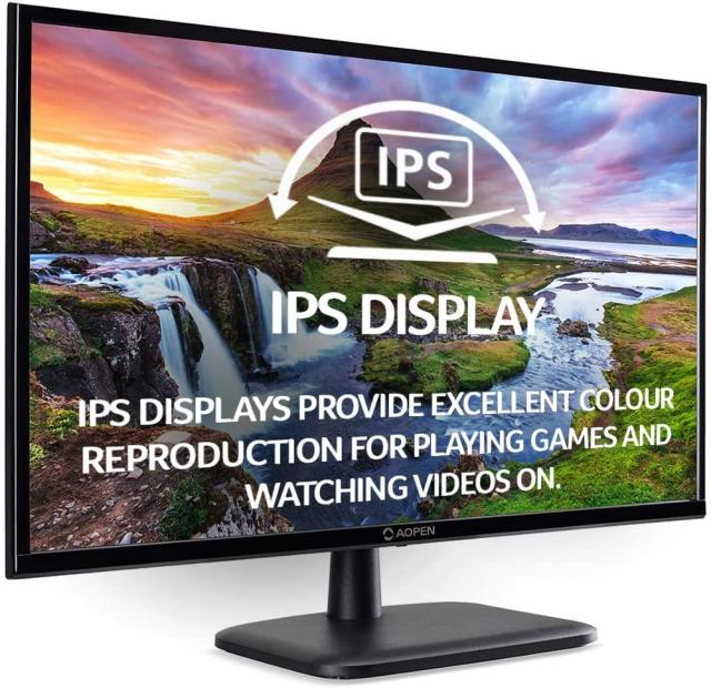 Монитор Aopen powered by Acer 24CL1Ybi, 23.8'' 16:9, IPS FHD (1920x1080) LED, 250nit, 5ms, 75Hz FreeSync, Flicker-less, 100M:1 ACM, VGA, HDMI, BluelightShield, Tilt, Vesa, Black