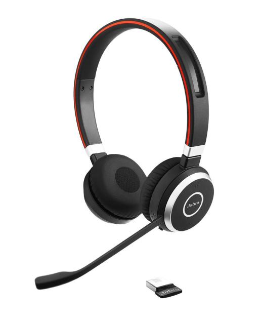 Слушалки Jabra Evolve 65 UC Stereo, безжични, Bluetooth, микрофон, Черни