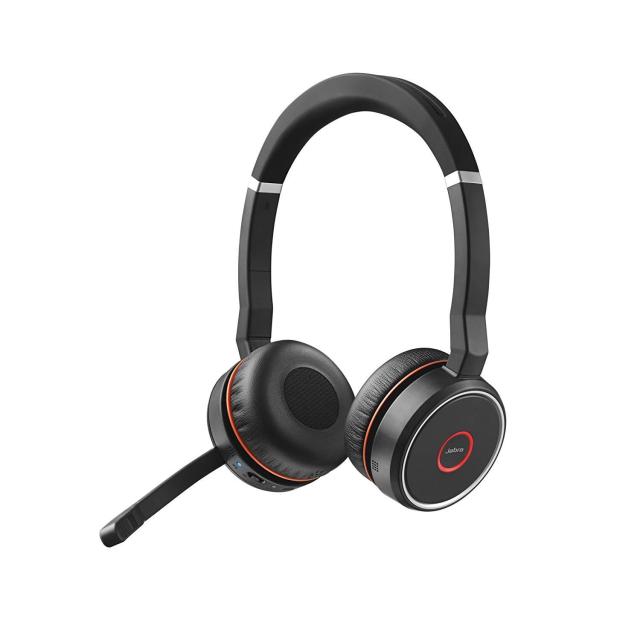 Слушалки Jabra Evolve 75 UC Stereo, Микрофон, Черни 