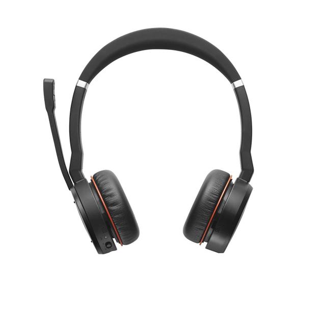 Слушалки Jabra Evolve 75 UC Stereo, Микрофон, Черни 