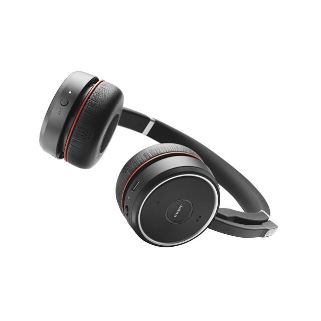 Слушалки Jabra Evolve 75 UC Stereo, Микрофон, Черни 