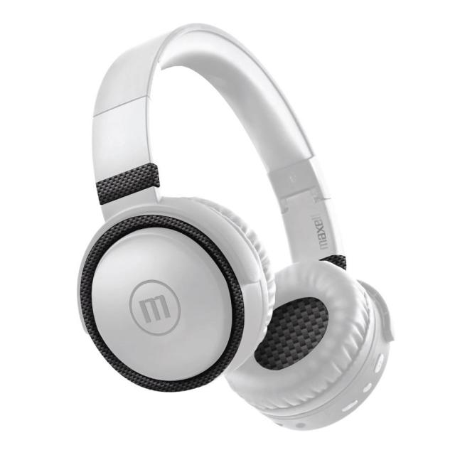 Слушалки Maxell BTB52, безжични, Bluetooth, микрофон, Бели