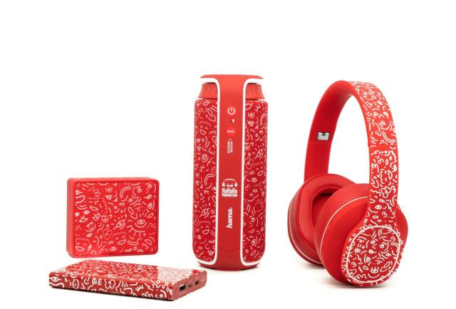 Слушалки Hama HaHaHa FEEL , безжични, Bluetooth, Стерео, Микрофон, Потискане на шума, Червен 