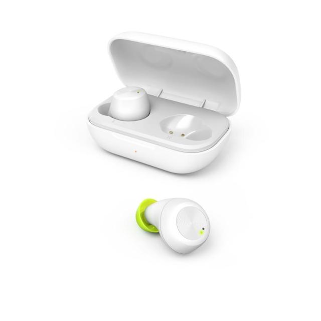 Слушалки Hama Spirit Chop, безжични, Bluetooth, микрофон, тип "тапи", Бели