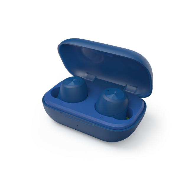 Слушалки Hama Spirit Chop, безжични, Bluetooth, микрофон, тип "тапи", Син