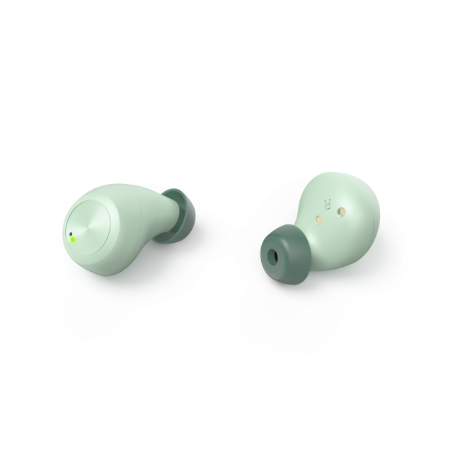 Слушалки Hama Spirit Chop, безжични, Bluetooth, микрофон, тип "тапи", Зелени