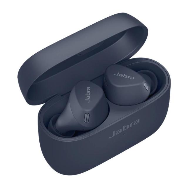 Слушалки Jabra Elite 4 Active (100-99180001-60), тип "тапи" безжични, микрофон, Bluetooth, IP57 защита, Сини