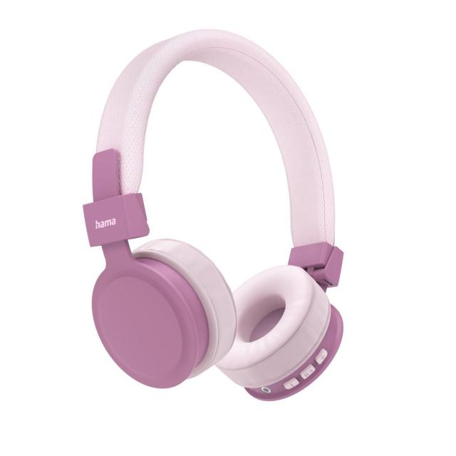 Слушалки HAMA Freedom Lit (184088), стерео, жични/безжични, Bluetooth, микрофон, сгъваеми, Розови