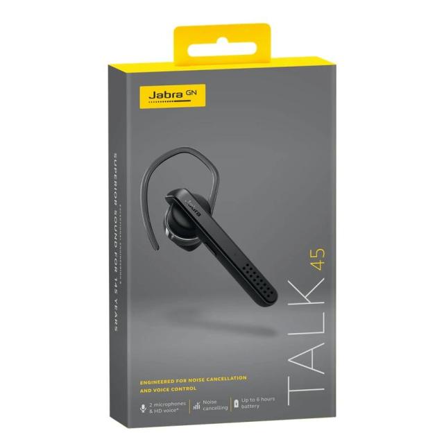 Слушалкa Jabra Talk 45 (100-99800902), безжичнa, Bluetooth, микрофон, Черна