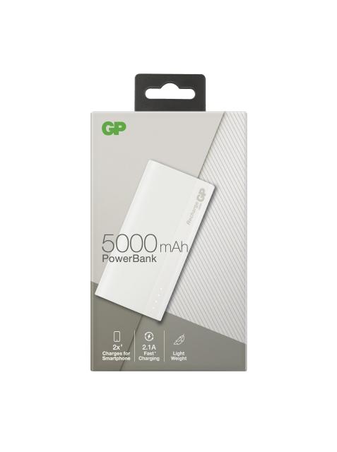 Външна батерия GP GPB05 , 5 000 mAh, Бялa