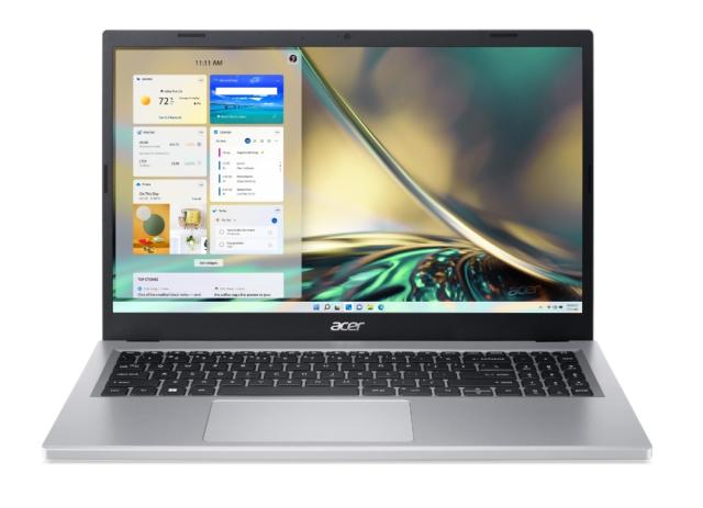 Лаптоп Acer Aspire 3, A315-24P-R1PN, AMD Ryzen 5 7520U (2.8GHz up to 4.30GHz, 4MB), 15.6" FHD IPS (1920x1080) AG, HD Cam, 8GB LPDDR5, 512GB SSD PCIe, Radeon 610M Graphics, HD Cam + Mic, 802.11AX, BT 5.2, Linux, Silver