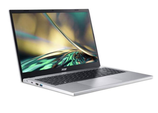 Лаптоп Acer Aspire 3, A315-24P-R1PN, AMD Ryzen 5 7520U (2.8GHz up to 4.30GHz, 4MB), 15.6" FHD IPS (1920x1080) AG, HD Cam, 8GB LPDDR5, 512GB SSD PCIe, Radeon 610M Graphics, HD Cam + Mic, 802.11AX, BT 5.2, Linux, Silver