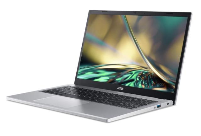 Лаптоп Acer Aspire 3, A315-24P-R1PN, AMD Ryzen 5 7520U (2.8GHz up to 4.30GHz, 4MB), 15.6" FHD IPS (1920x1080) AG, HD Cam, 8GB LPDDR5, 512GB SSD PCIe, Radeon 610M Graphics, HD Cam + Mic, 802.11AX, BT 5.2, Linux, Silver
