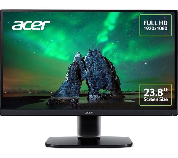 Монитор Acer KA242YAbmiix, 23.8" VA LED, 1ms(VRB), ZeroFrame, FreeSync, 100M:1, 250 cd/m2, 1920x1080, VGA, 2xHDMI, Speakers 2Wx2, Audio in/out, Tilt,VESA, Black