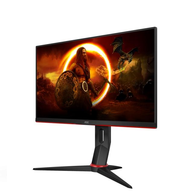 Монитор AOC 24G2ZU/BK, 23.8" IPS WLED, 1920x1080@240Hz, 1ms GtG, 0.5ms MPRT, 350cd m/2, 1000:1, DCR 80M:1, FreeSync Premium, FlickerFree, Low Blue Light, 2Wx2, Tilt, Height Adjust, Pivot, Swivel, 2xHDMI, DP, USB hub