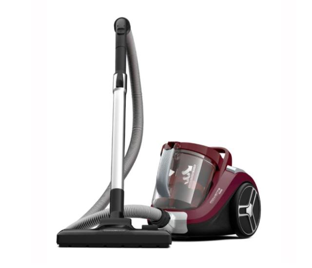 Прахосмукачка Rowenta RO4873EA, COMPACT POWER XXL, DARK RED, 2.5L, 550W, 75dB, mini turbobrush, parquet - crevice tool - upholstery nozzle