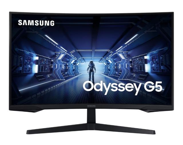 Монитор Samsung LC32G55TQ, 32" CURVED VA, 1000R, 144 Hz, 1 ms GTG, 2560 x 1440, HDR10, 250 cd/m2, 2500:1 Contrast, Mega DCR, Eye Saver, Flicker Free, FreeSync Premium, Black Equalizer, Low Input Lag, DP 1.2, HDMI 2.0, Headphone, 178°/178°, Black