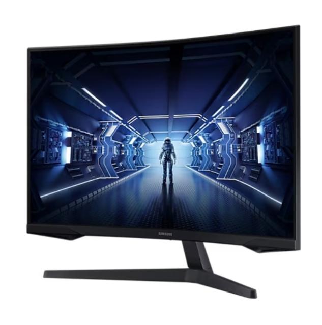 Монитор Samsung LC32G55TQ, 32" CURVED VA, 1000R, 144 Hz, 1 ms GTG, 2560 x 1440, HDR10, 250 cd/m2, 2500:1 Contrast, Mega DCR, Eye Saver, Flicker Free, FreeSync Premium, Black Equalizer, Low Input Lag, DP 1.2, HDMI 2.0, Headphone, 178°/178°, Black