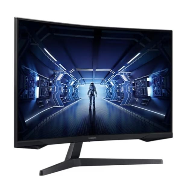 Монитор Samsung LC32G55TQ, 32" CURVED VA, 1000R, 144 Hz, 1 ms GTG, 2560 x 1440, HDR10, 250 cd/m2, 2500:1 Contrast, Mega DCR, Eye Saver, Flicker Free, FreeSync Premium, Black Equalizer, Low Input Lag, DP 1.2, HDMI 2.0, Headphone, 178°/178°, Black