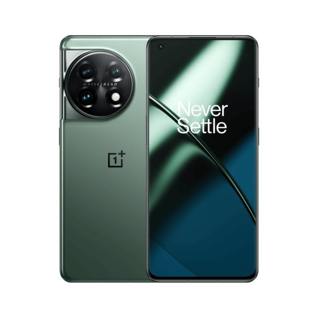 Мобилен телефон OnePlus 11 5G CPH2449 16GB RAM, 256GB, 8 Core Snapdragon 8 Gen 2, 6,70" 120Hz AMOLED 3216x1440 LTPO,  IMX890 50MP + IMX581 48MP Ultrawide +  IMX709 32MP Telephoto, OIS, 16MP Front Selfie, 5000mAh, Dual SIM, Android 13, Eternal Green