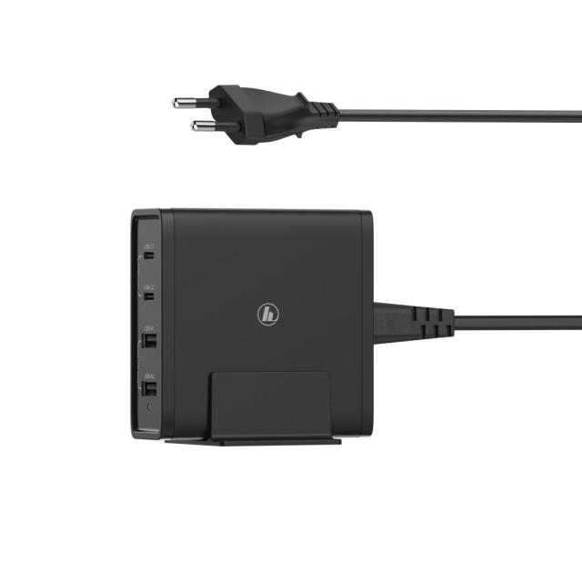 Зарядно 220V HAMA Universal, USB-C, 5-20V/65W, Power Delivery (PD), Черен