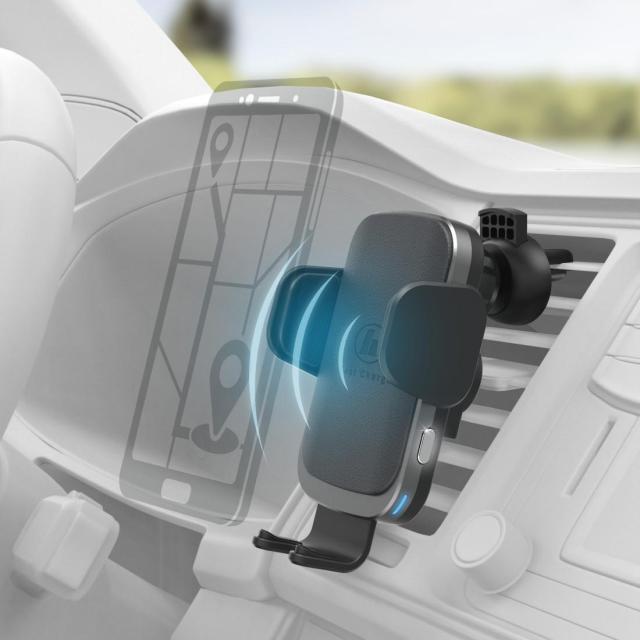 Безжично зарядно за кола HAMA FC10 Motion, 10W, Черно