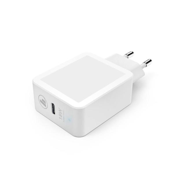 Мрежово зарядно HAMA USB-C Power Delivery (PD), Qualcomm, 18 W, Бял